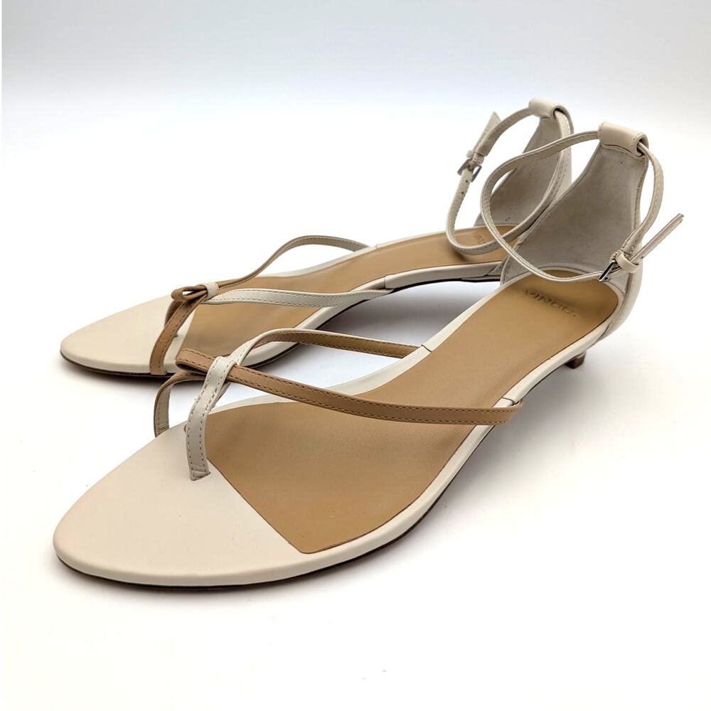 Vince Siri Ankle Strap Kitten Heel Sandal Women's Light Sable Size US8M EU38.5